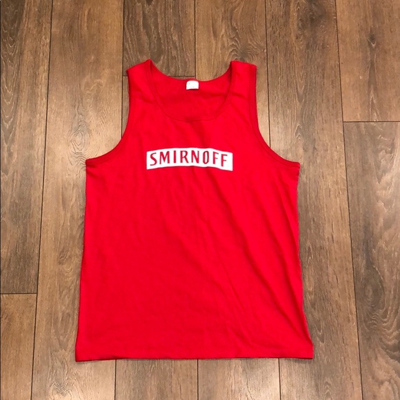 Men’s Red Smirnoff Tank Size L - Picture 1 of 4